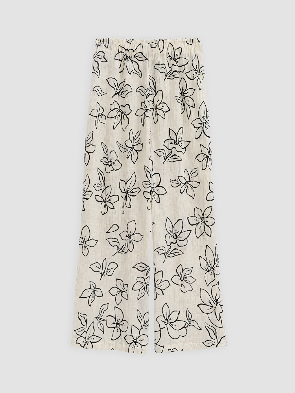 Flower Patterned Girls' Sweatpants-1
