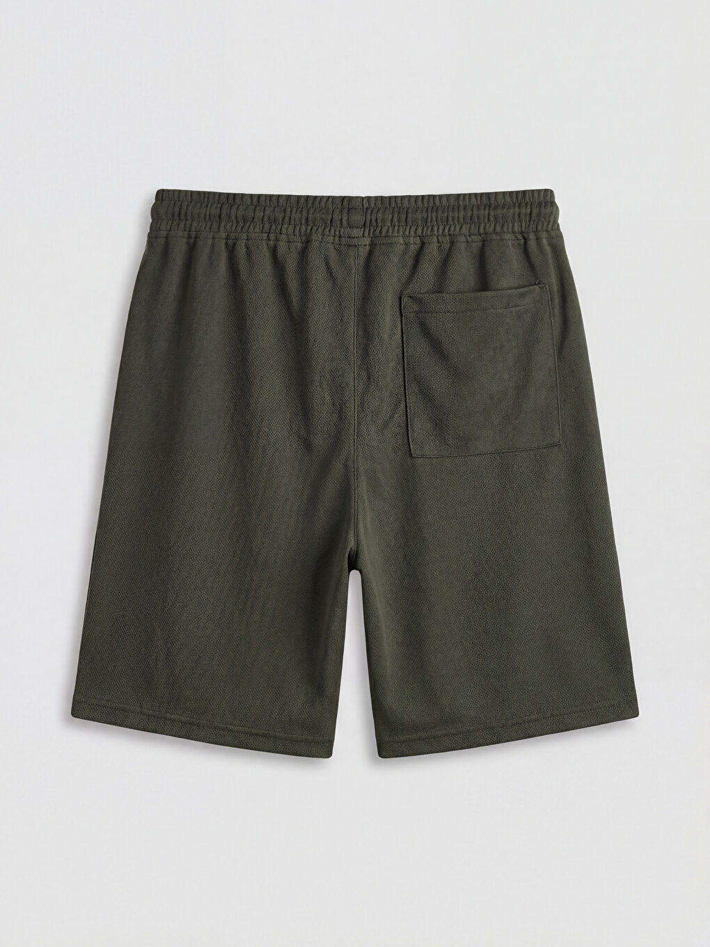 Haki Standart Kalıp Gabardin Erkek Şort-5