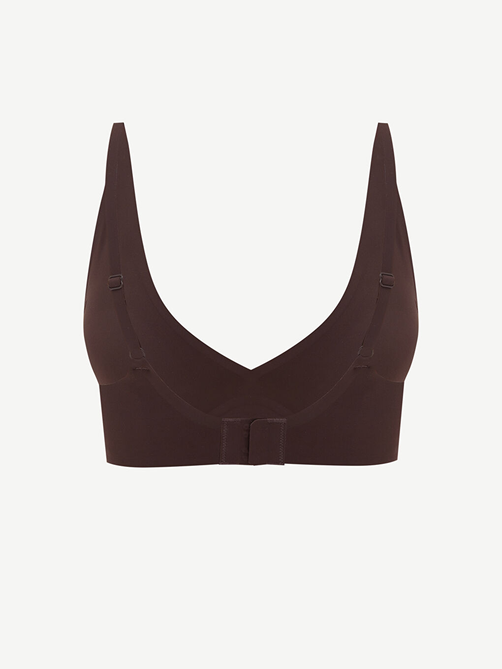 Kahverengi Dolgusuz Balensiz Lazer Kesim Sporcu Sütyeni-1