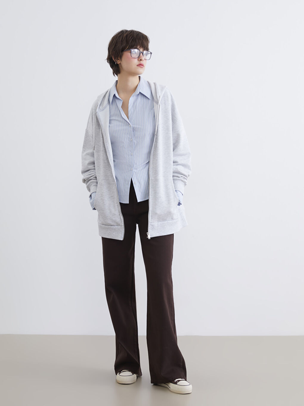 Women's Thick Zip-Front Hoodie-1