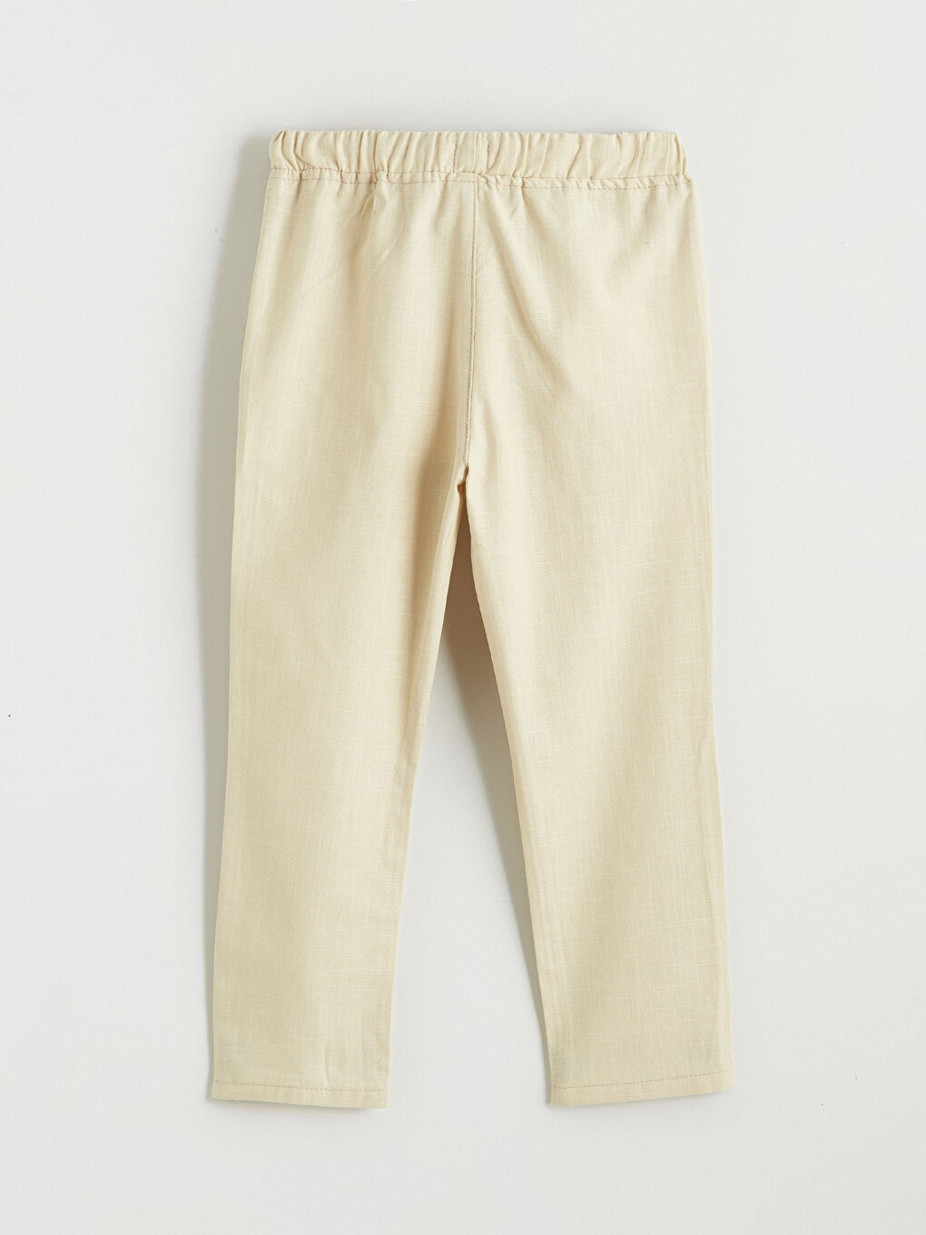 Bej Beli Bağlamalı Erkek Çocuk Pantolon-2