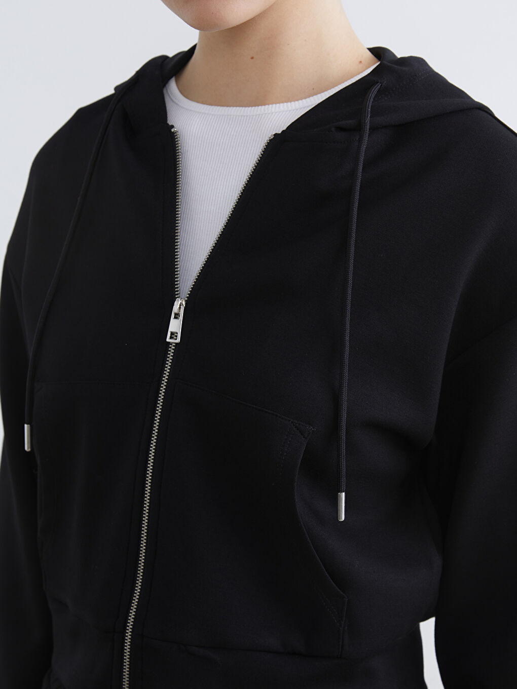 Hooded Soft Touch Women's Zippered Sweatshirt-2