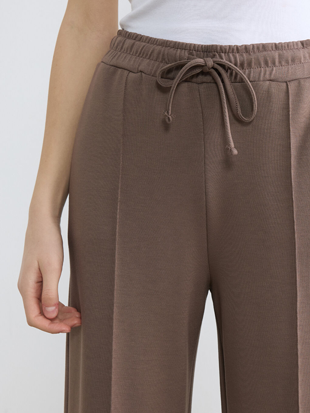 Kahverengi Soft Touch Kadın Eşofman Altı	-2