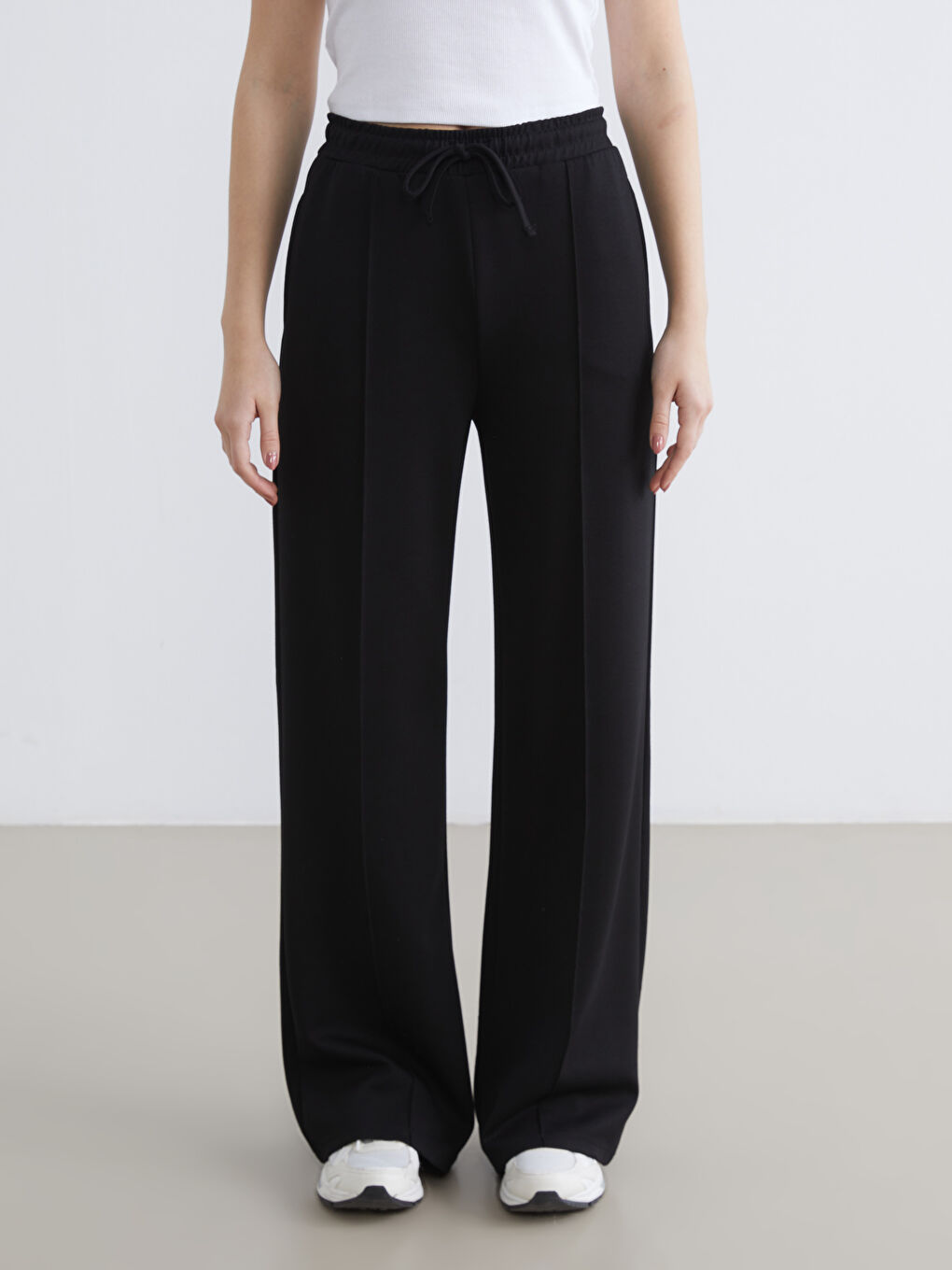 Siyah Soft Touch Kadın Eşofman Altı	-1