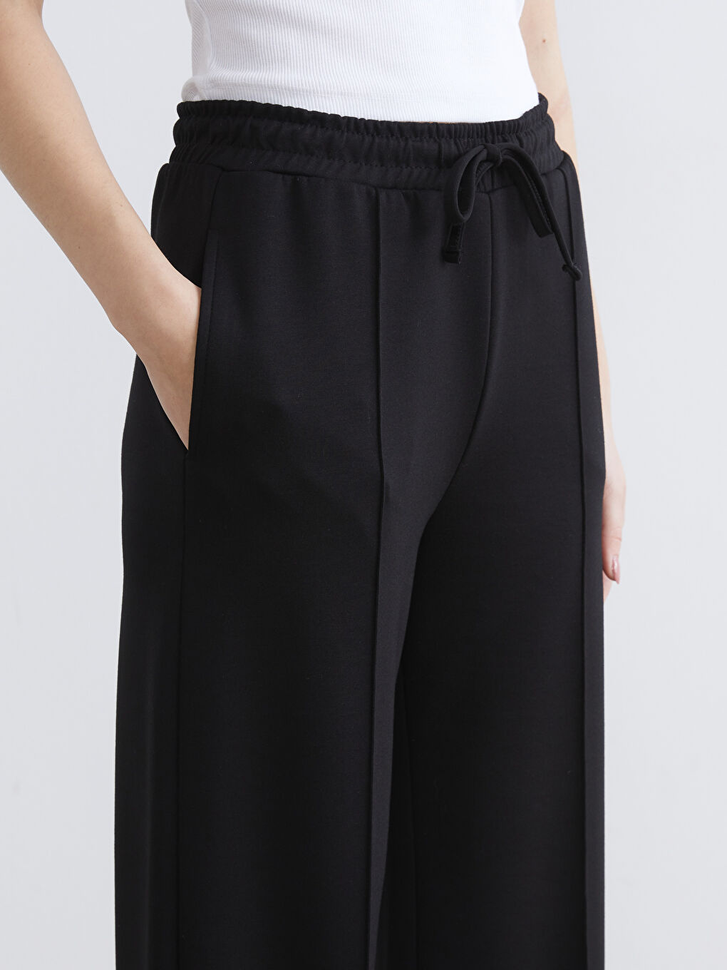 Siyah Soft Touch Kadın Eşofman Altı	-2