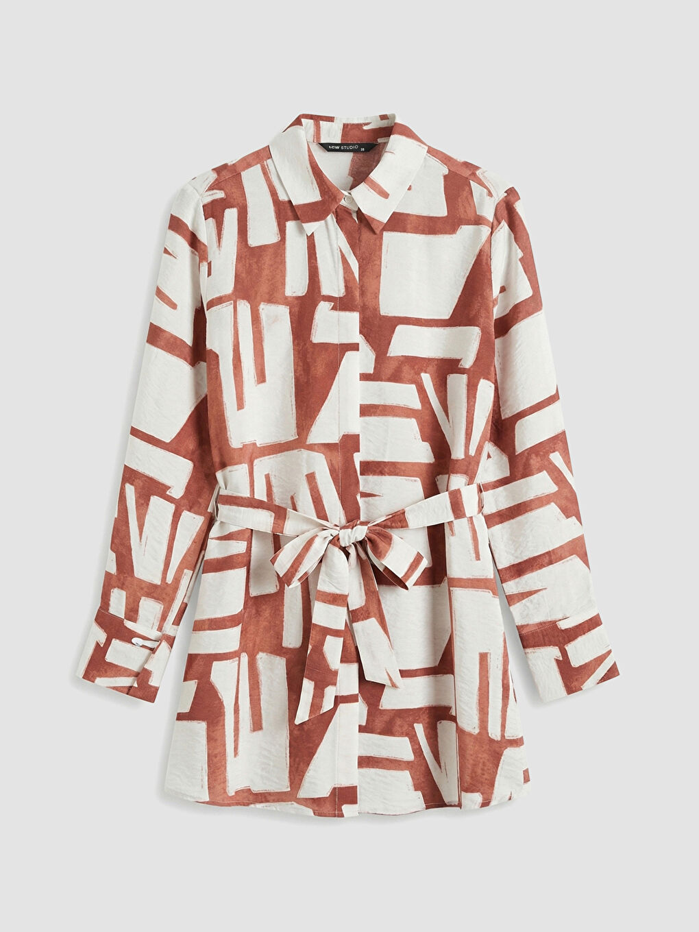 Pembe Manhattan Baskılı Oversize Kadın Tişört