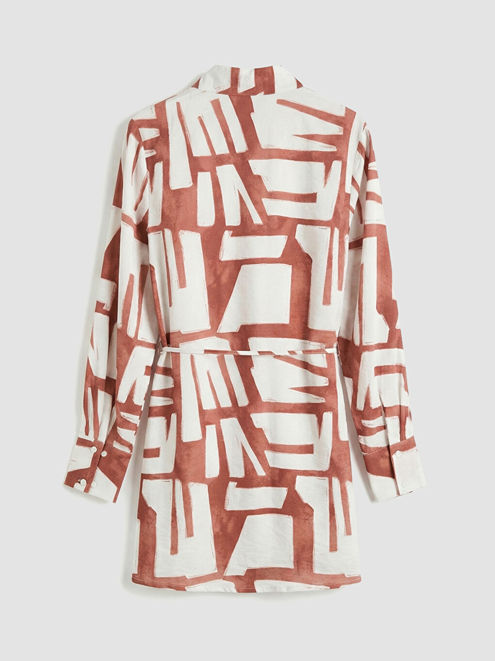 Pembe Manhattan Baskılı Oversize Kadın Tişört-2