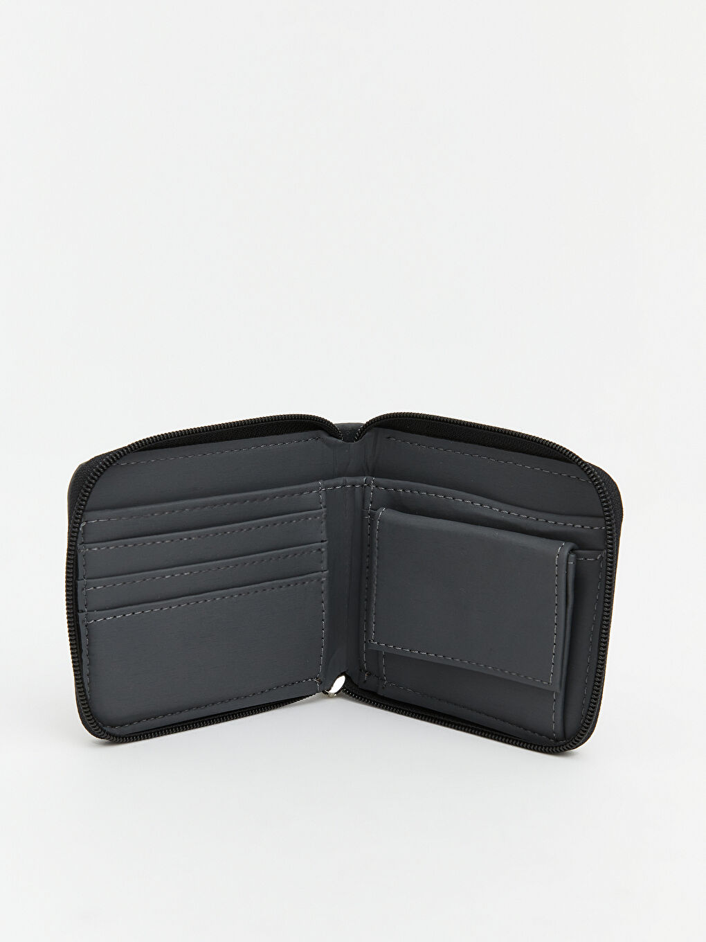 Gri Deri Görünümlü Erkek Cüzdan-2