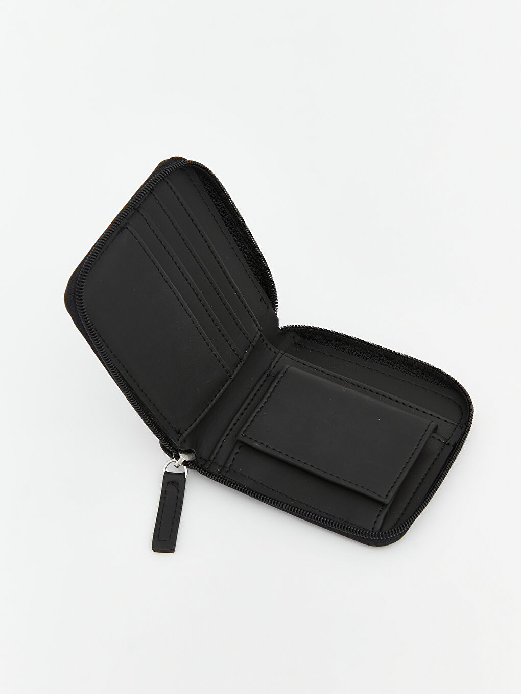 Siyah Deri Görünümlü Erkek Cüzdan-2