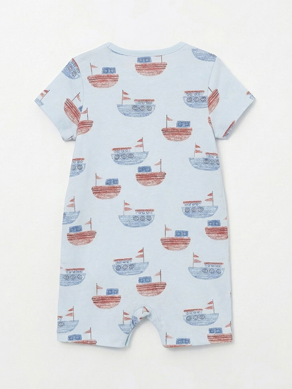 Ekru Baskılı Erkek Bebek Tulum 2'li-4