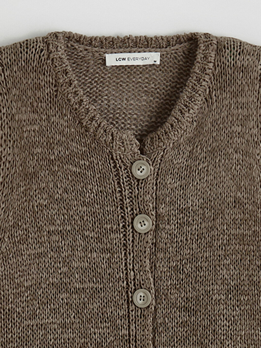 Женский трикотажный жилет с круглым вырезом-5