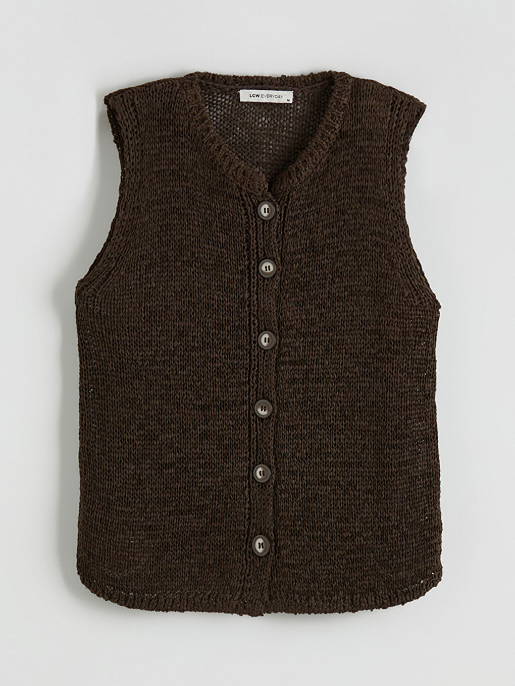 Женщины Коричневый Жилет-4