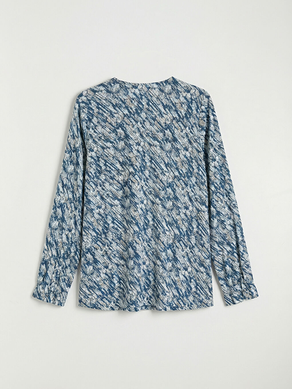 Crew Neck Patterned Blouse-5