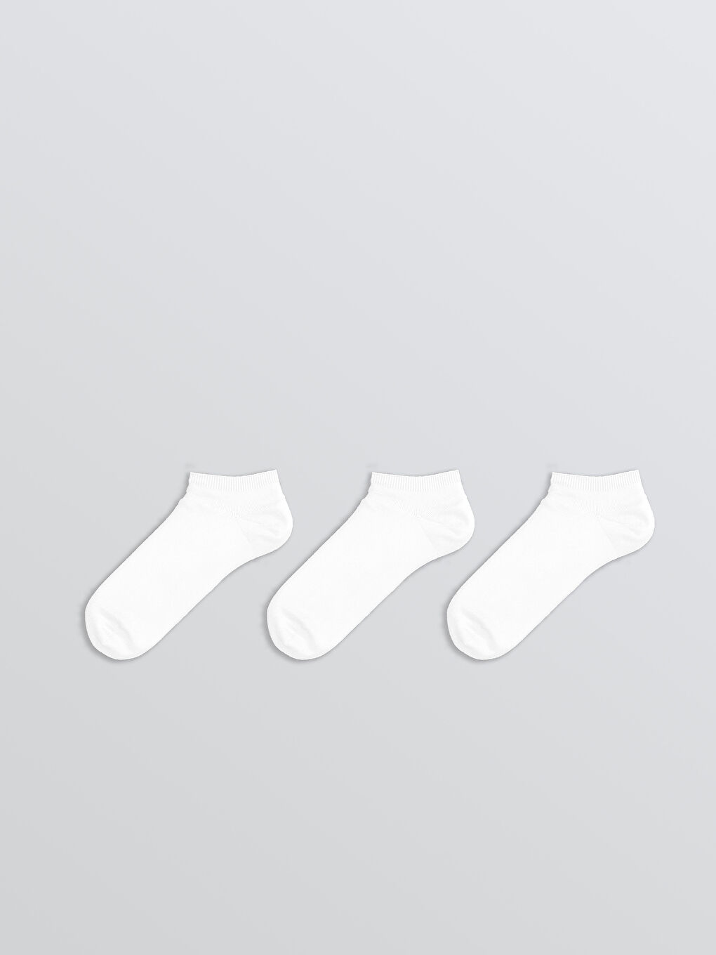 Beyaz Erkek Patik Çorap 3'lü