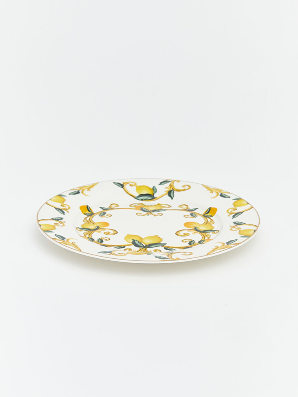 Karışık Limon Baskılı Porselen Tabak-1