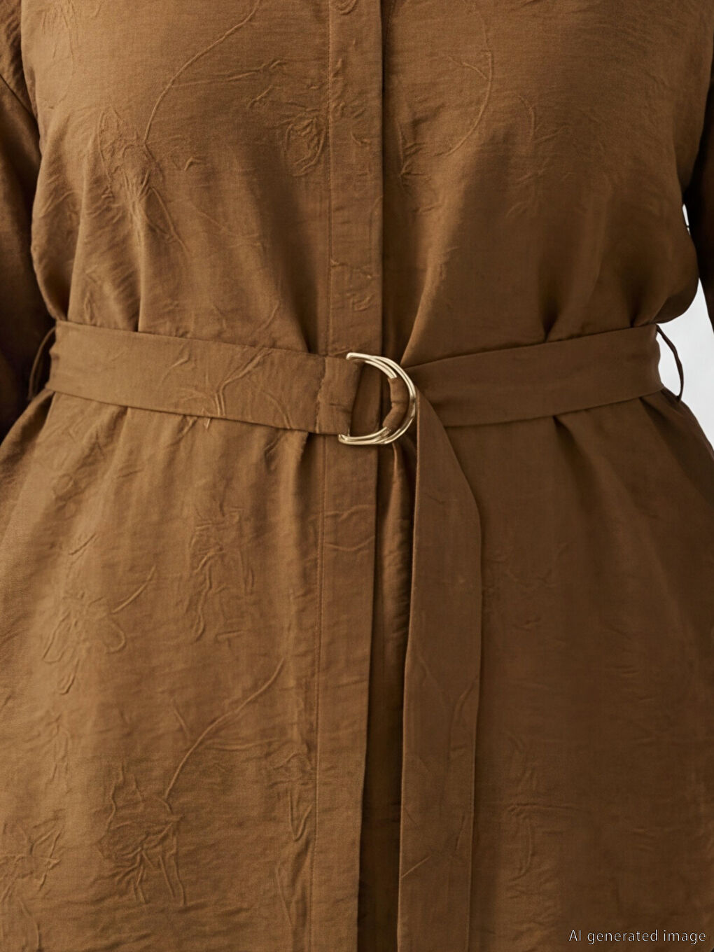 Floral Women's Shirt Tunic with Belt-6