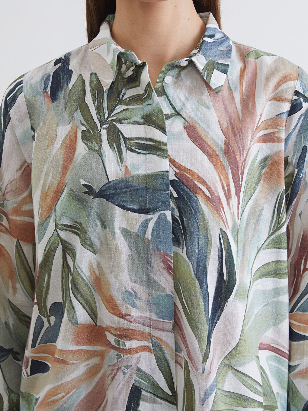 Karışık Desenli Kadın Gömlek Tunik-2