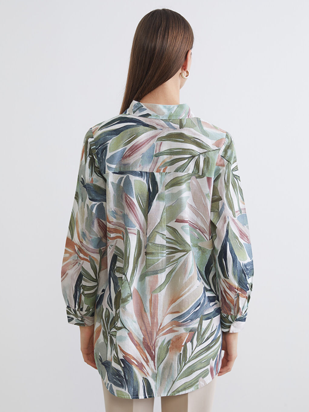 Karışık Desenli Kadın Gömlek Tunik-3