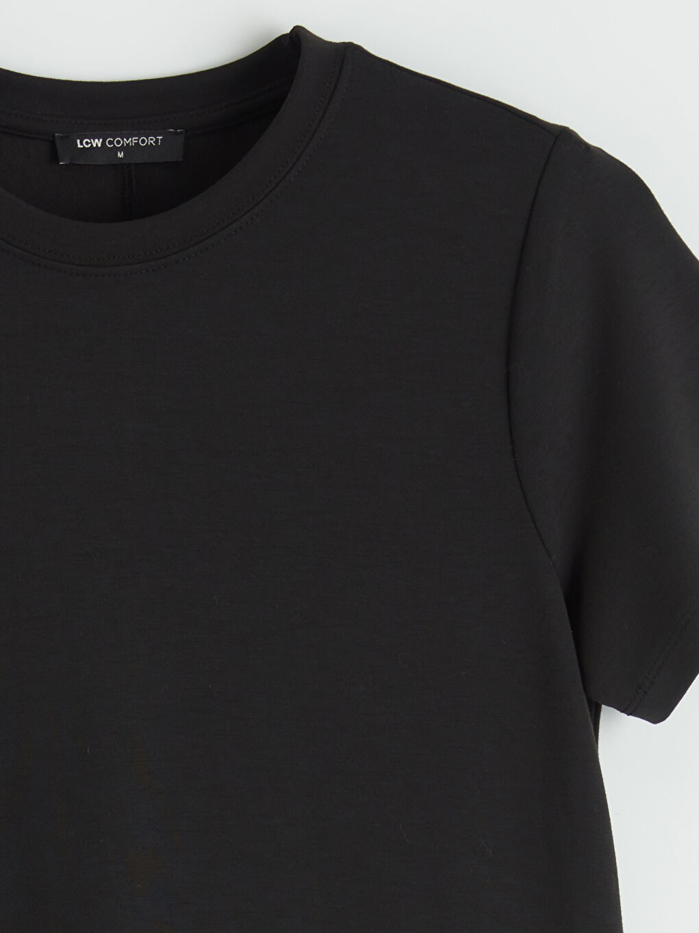 Siyah Bisiklet Yaka Yırtmaçlı Elbise-5