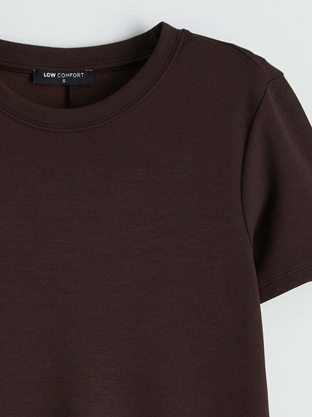 Kahverengi Bisiklet Yaka Yırtmaçlı Elbise-5