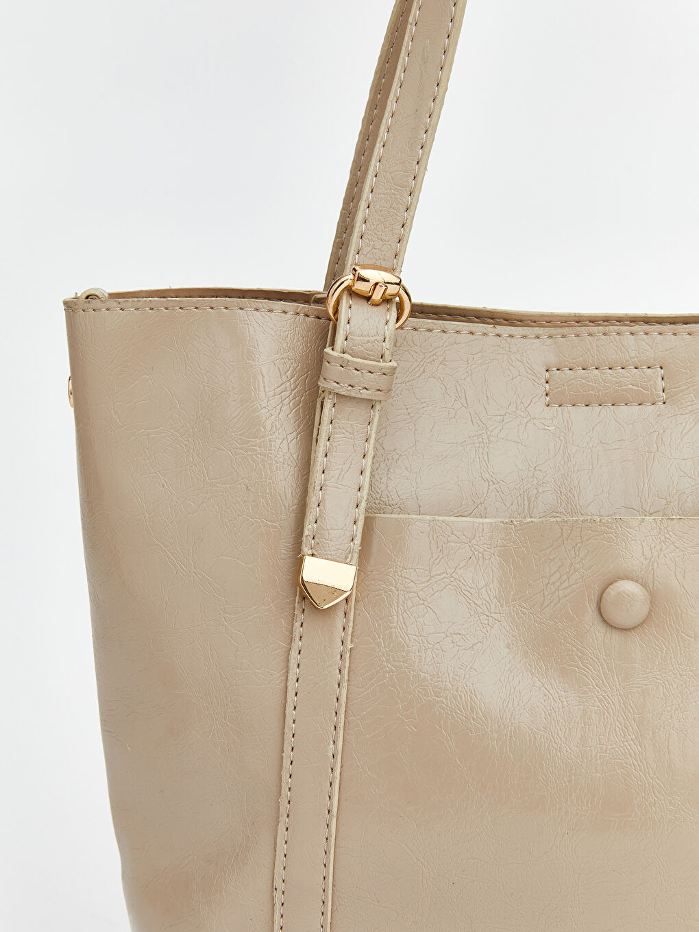 Kahverengi Kroko Desenli Kadın Omuz Çantası-2