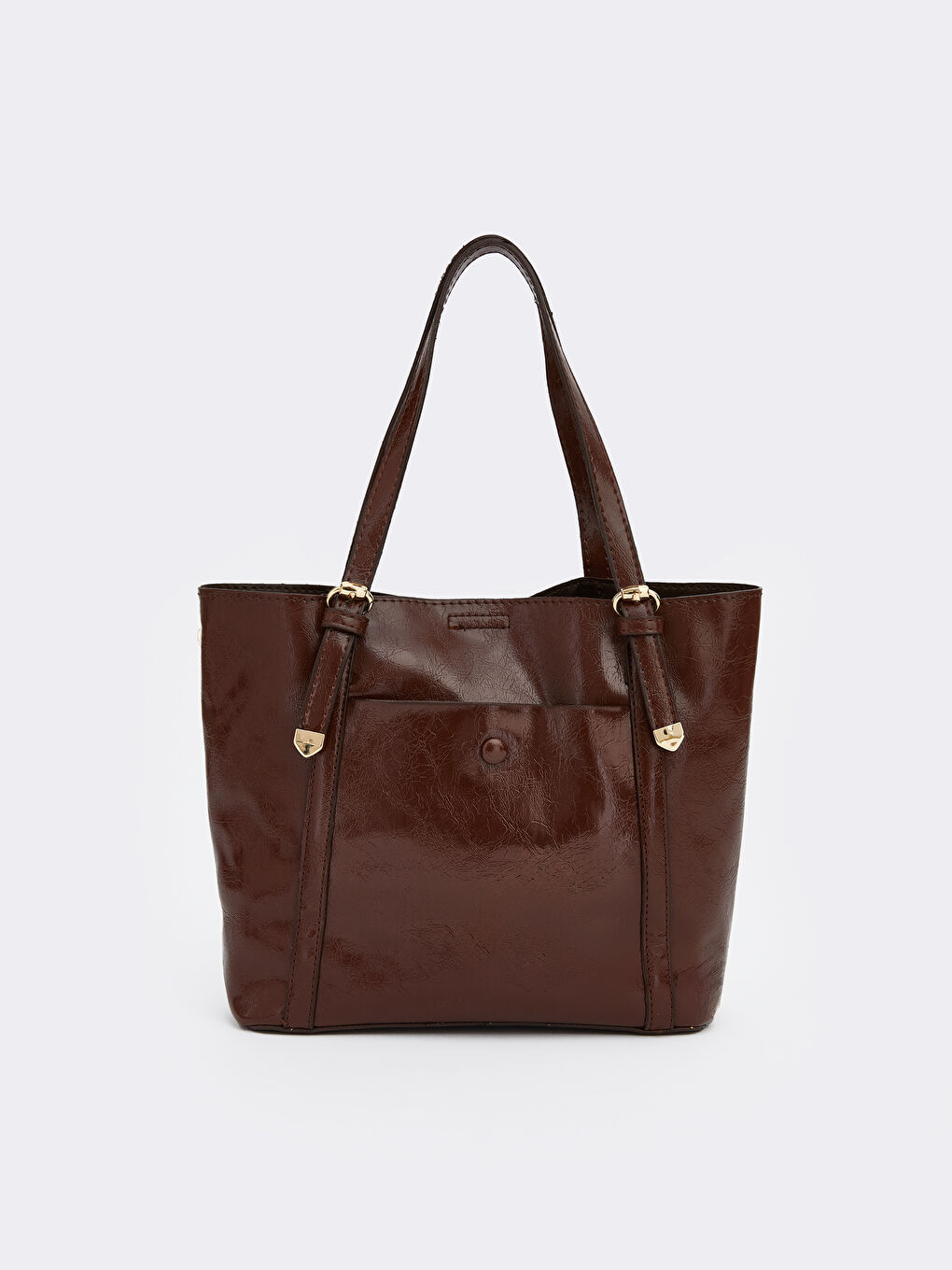 Kahverengi Kroko Desenli Kadın Omuz Çantası