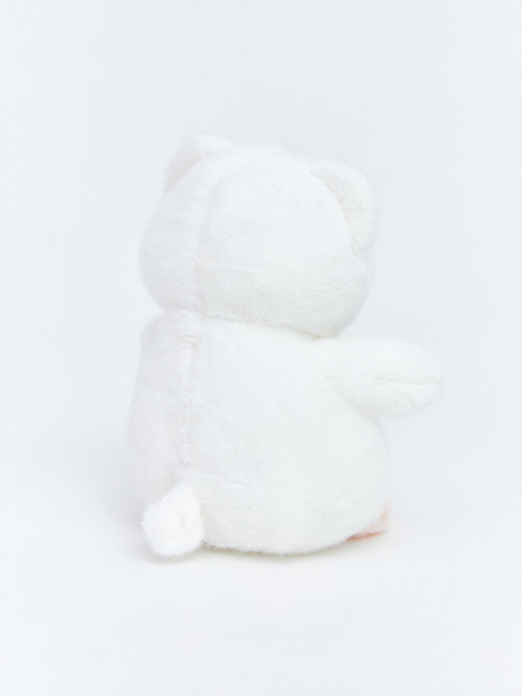 Beyaz Kedi Figürlü Pelüş Bebek Kırlent 24 cm-2