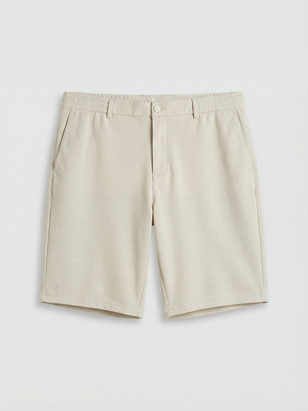 Bej Standart Kalıp Erkek Şort