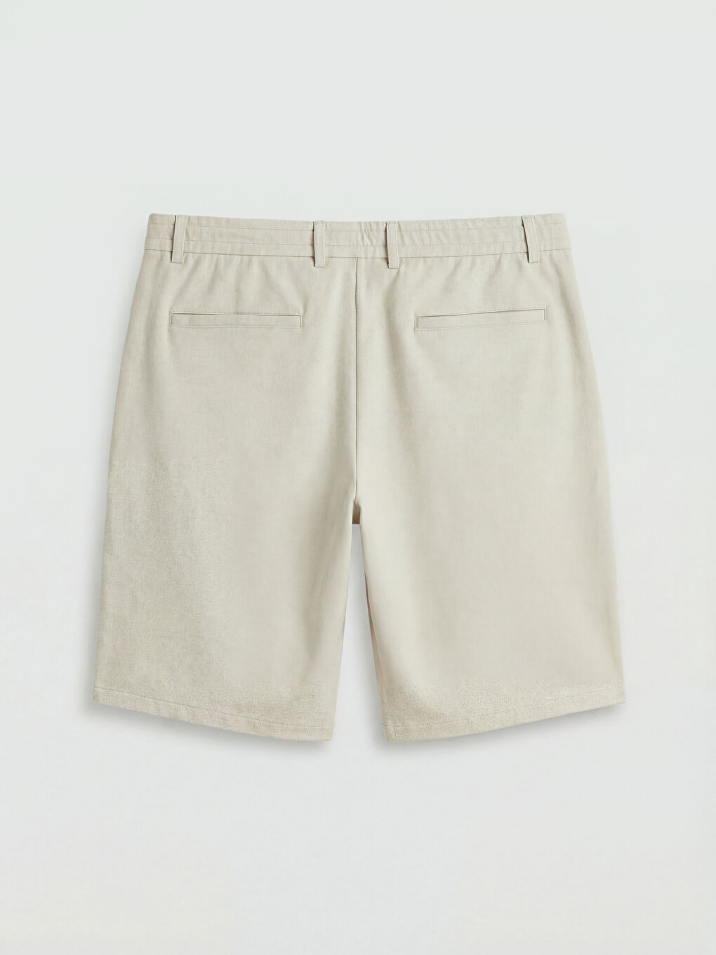 Bej Standart Kalıp Erkek Şort-1