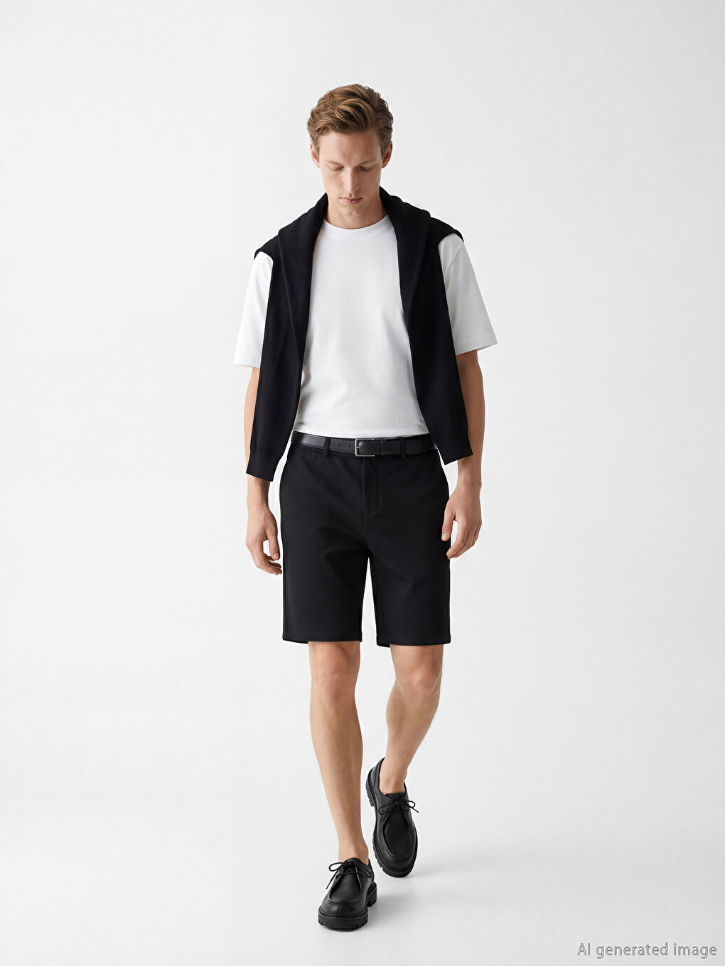 Lacivert Standart Kalıp Erkek Şort