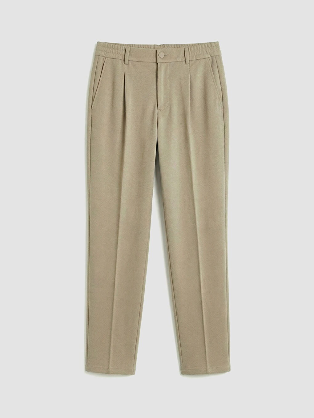 Bej Standart Kalıp Erkek Pantolon