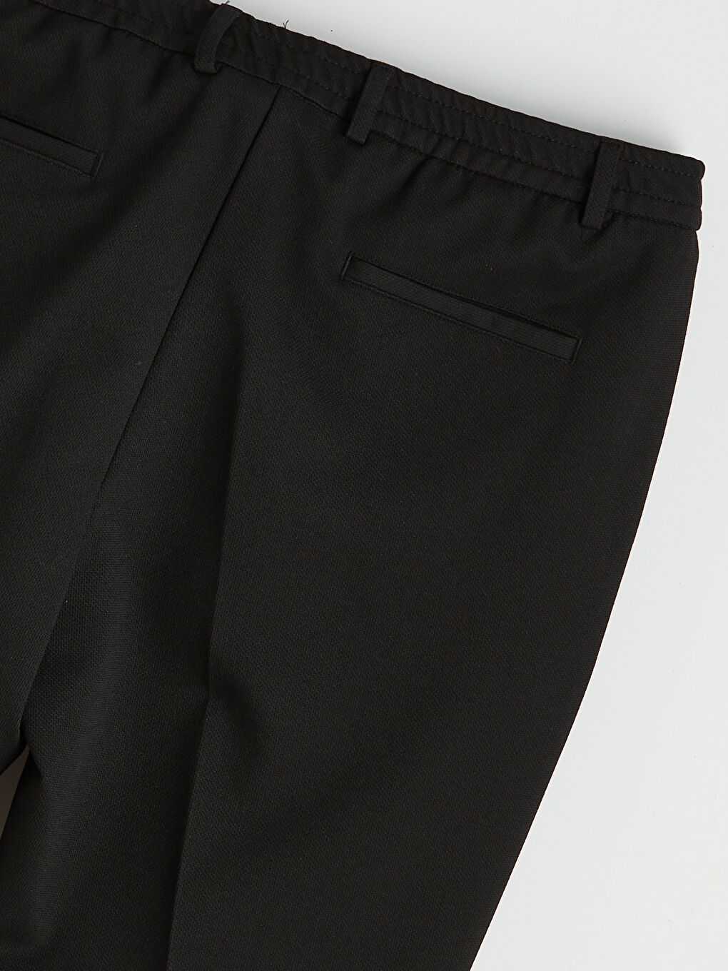 Siyah Standart Kalıp Erkek Pantolon-5