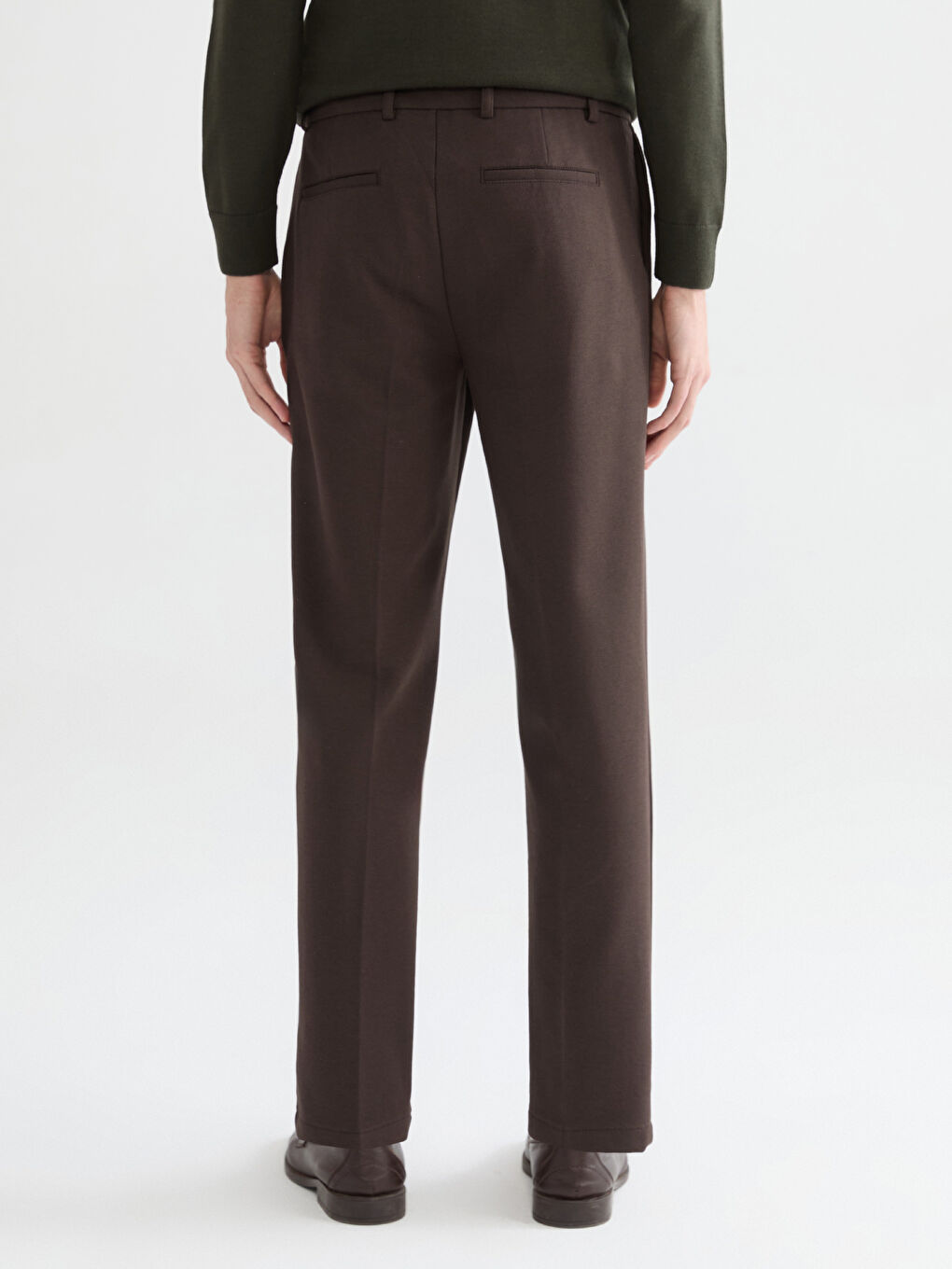 Kahverengi Standart Kalıp Erkek Pantolon-3