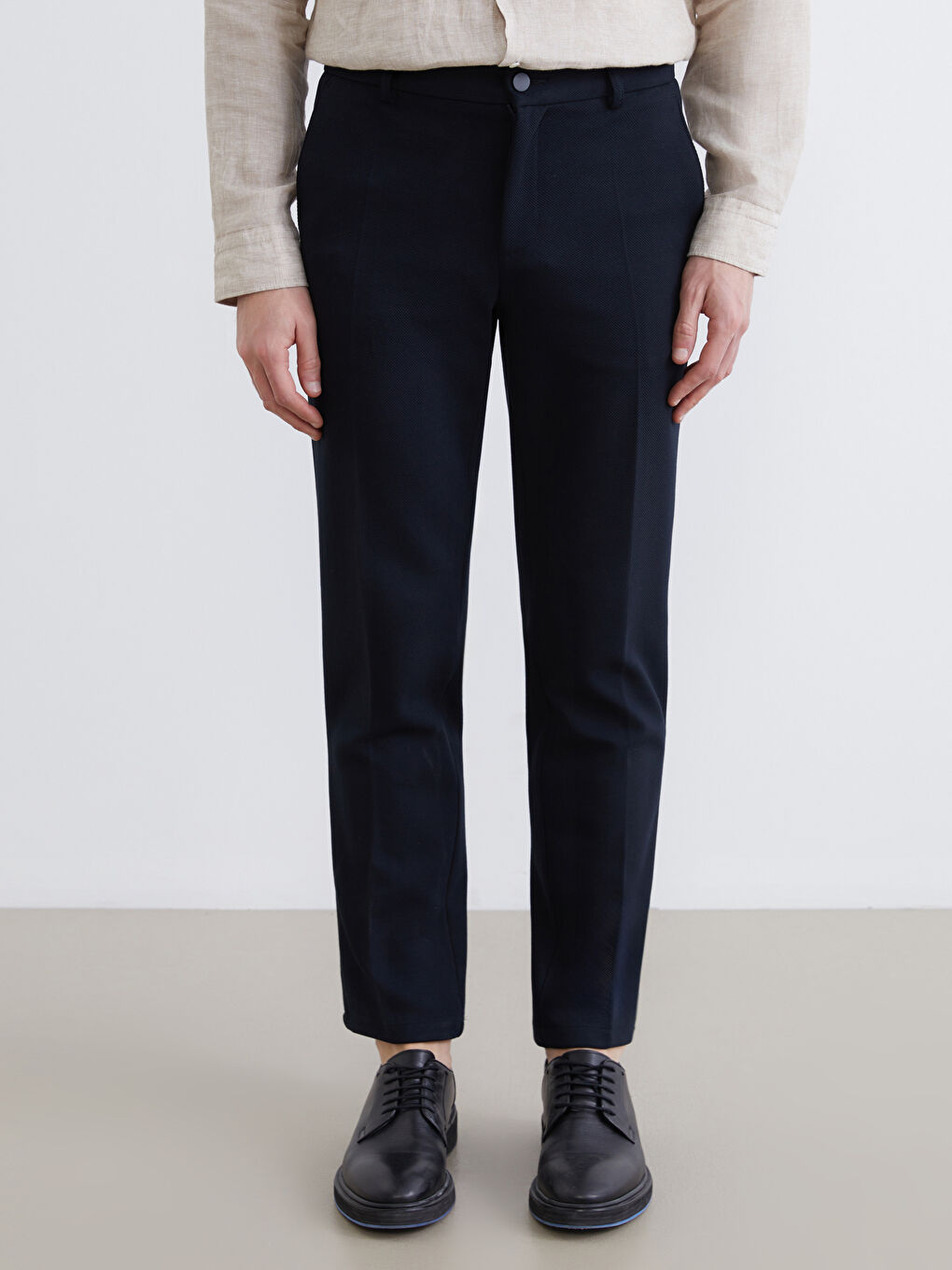 Lacivert Standart Kalıp Erkek Pantolon-1