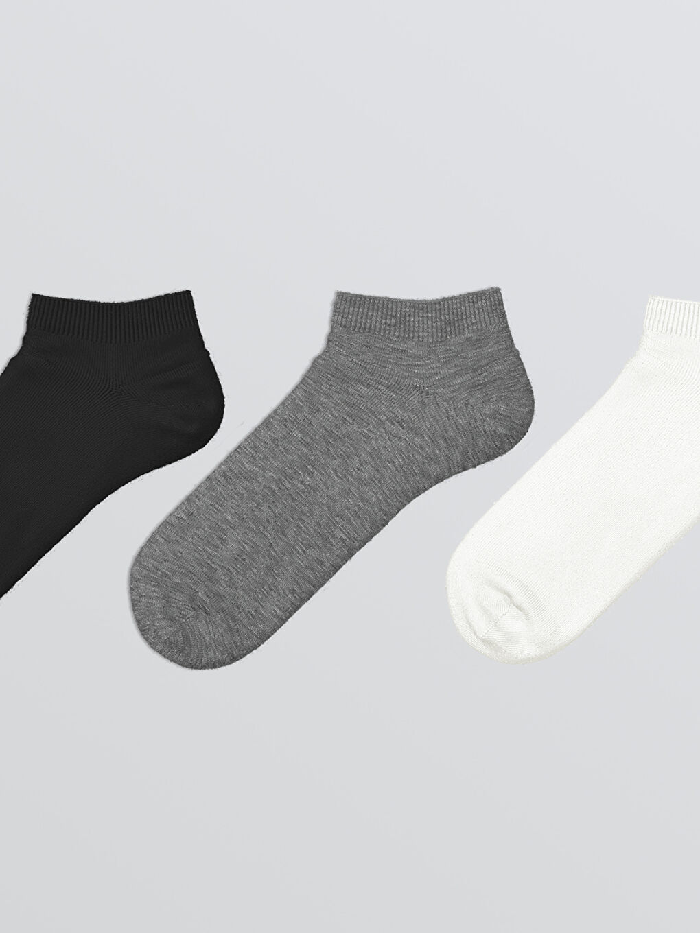 Men's Ankle Socks, Set of Three-1