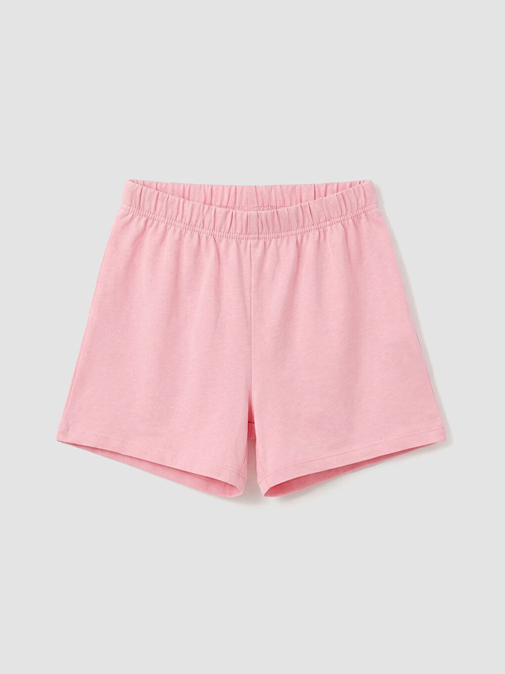 Pembe Bisiklet Yaka Kız Çocuk Şortlu Pijama Takımı-3