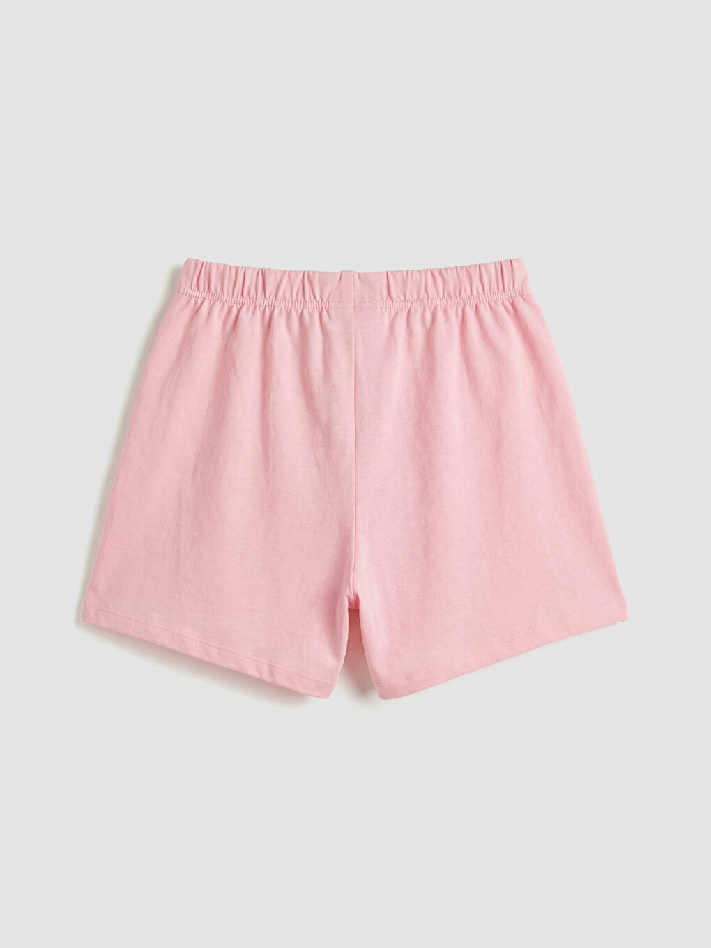 Pembe Bisiklet Yaka Kız Çocuk Şortlu Pijama Takımı-4