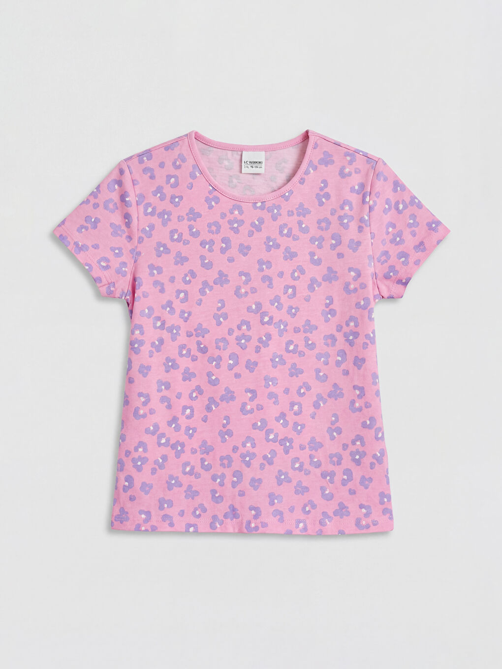 Момиче Розово Къс пижамен комплект-1