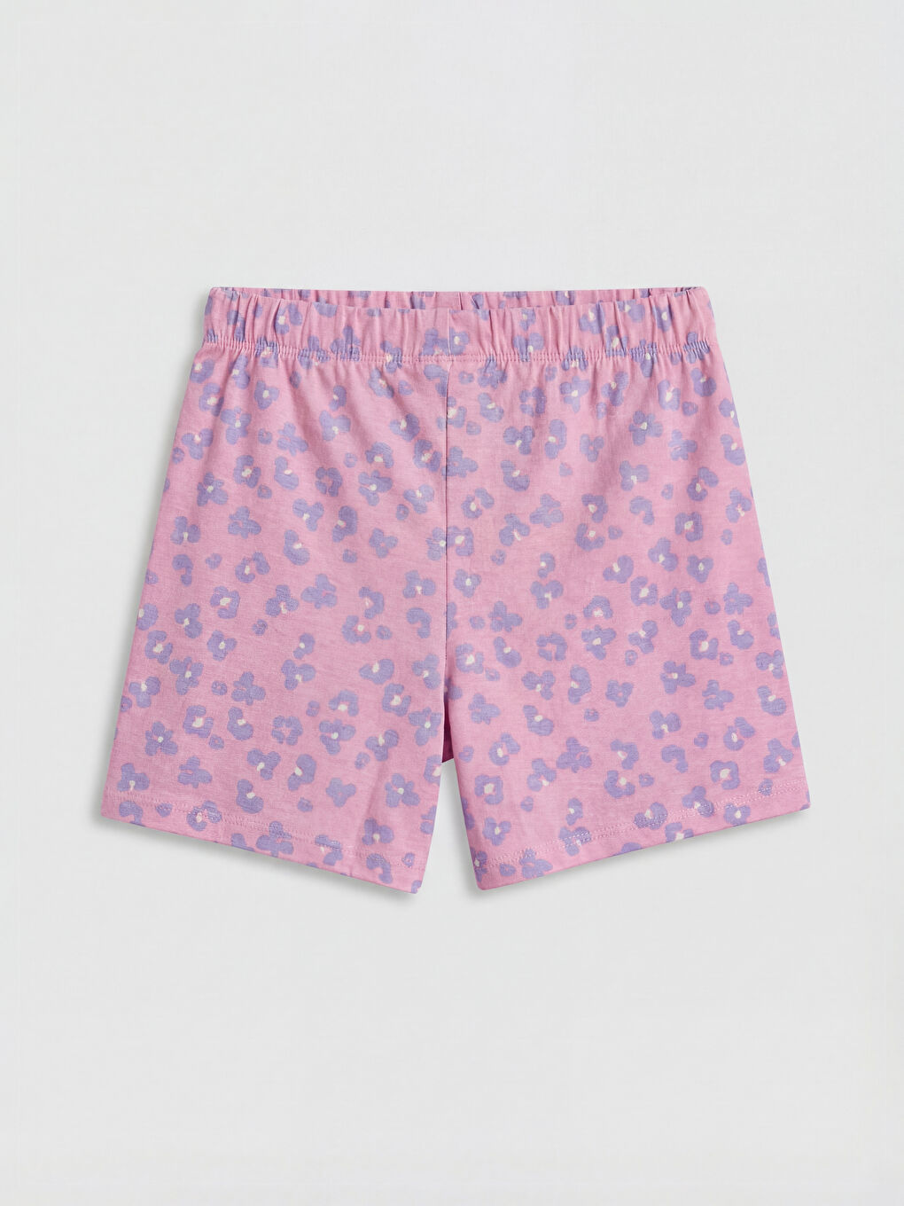 Момиче Розово Къс пижамен комплект-3