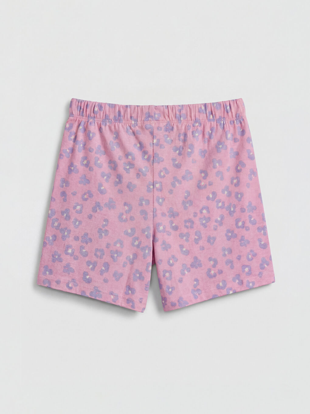 Момиче Розово Къс пижамен комплект-4