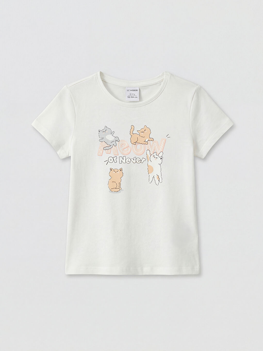 SVETLO BEŽ Kratka pidžama komplet Devojka-1