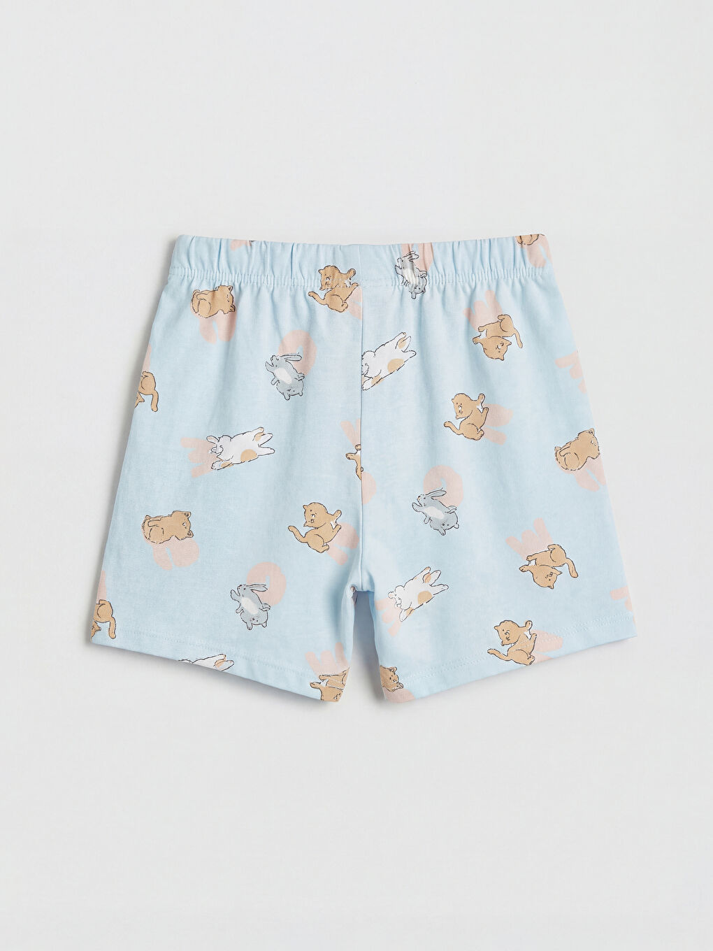 SVETLO BEŽ Kratka pidžama komplet Devojka-4