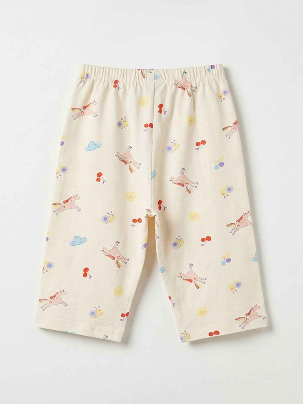 Ekru Kız Bebek Kaprili Pijama Takımı-4