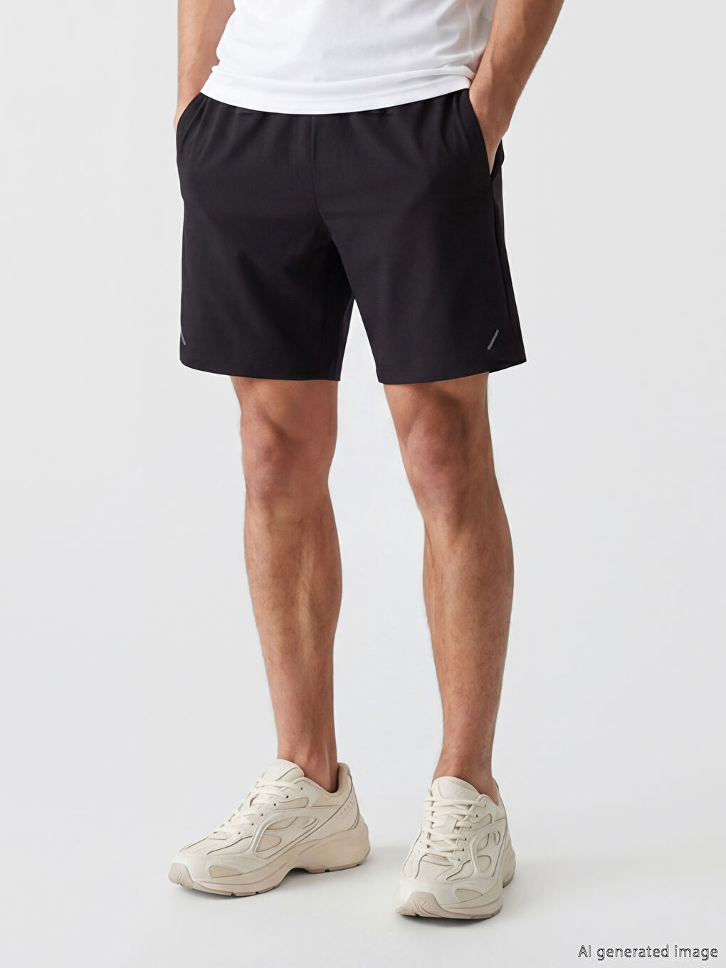 Regular Fit Poplin Men's Active Shorts-1
