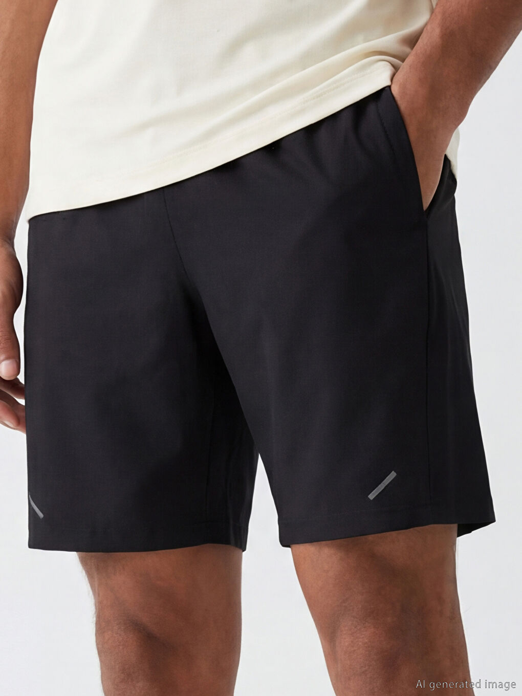 Regular Fit Poplin Men's Active Shorts-2