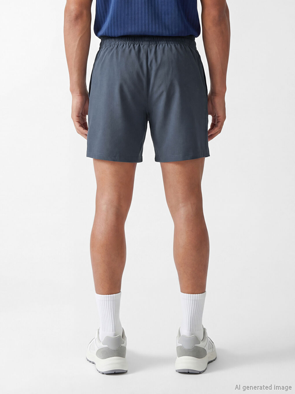 شورت رياضي رجالي بقصة عادية من قماش البوبلين-3