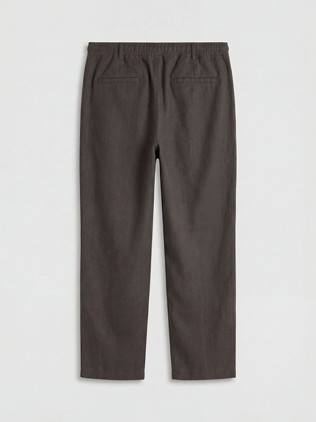 Standard Fit Linen Look Men's Trousers-1