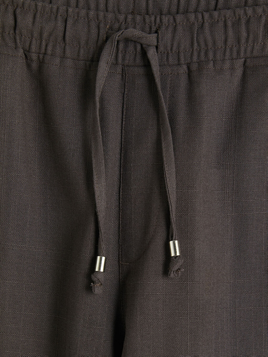 Standard Fit Linen Look Men's Trousers-2