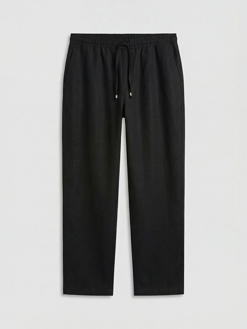 بنطلون رجالي بقصة عادية بمظهر الكتان