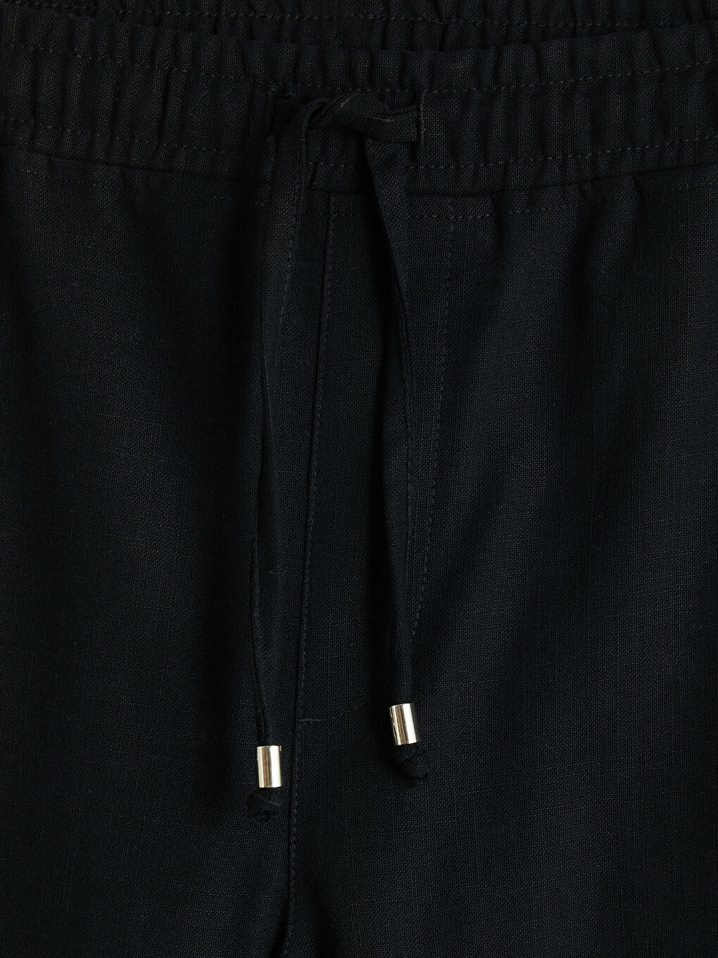 بنطلون رجالي بقصة عادية بمظهر الكتان-2